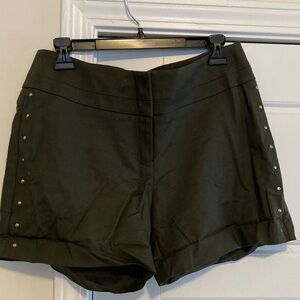 Apt. 9 Olive Green Stud-Trim Women's Shorts